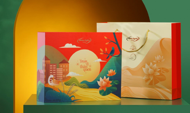 Ảnh hộp bánh đặc biệt - Tất cả các sản phẩm bánh Trung thu Hữu Nghị đều có logo Hữu Nghị Food được in rõ trên vỏ hộp/gói bánh