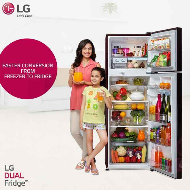 Tủ lạnh LG Inverter có nhiều sản phẩm giá phải chăng.
