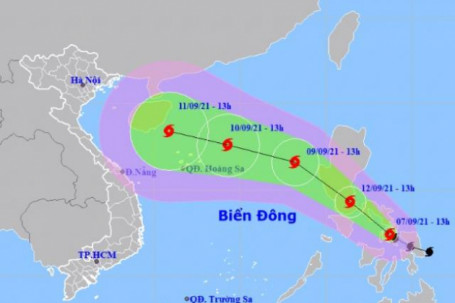 Bão Côn Sơn gió giật cấp 11, liên tục mạnh thêm khi vào Biển Đông