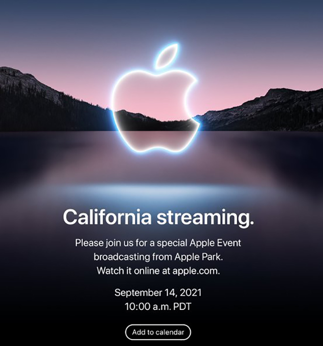 Giấy mời truyền thông từ phía Apple.