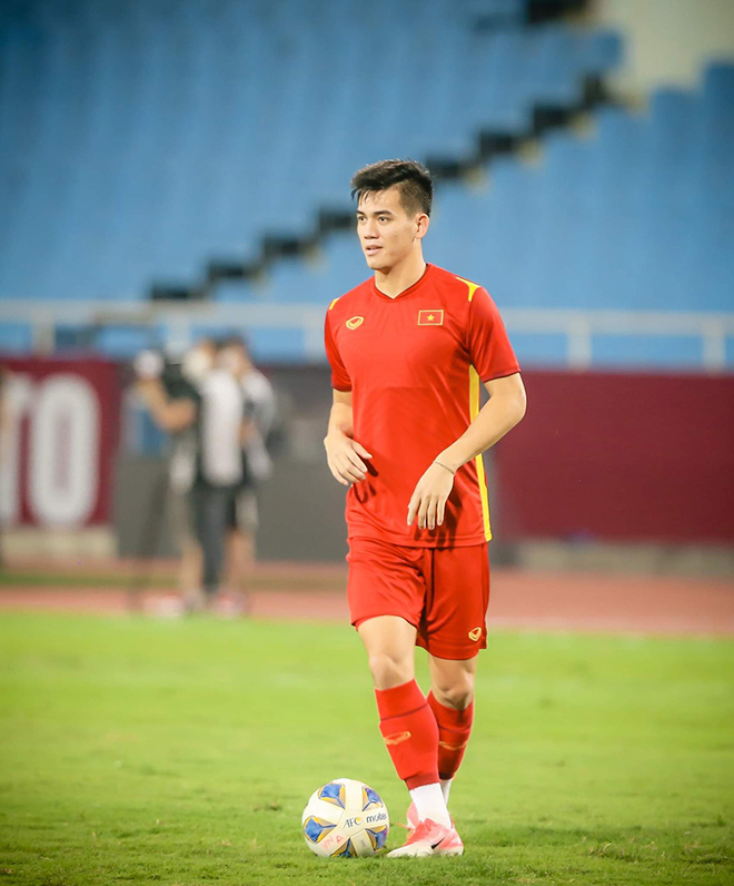 Tiến Linh trong buổi tập của ĐT Việt Nam