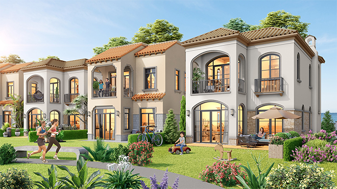 Thiết kế các căn biệt thự theo phong cách Địa Trung Hải, lấy thiên nhiên làm trọng tâm
