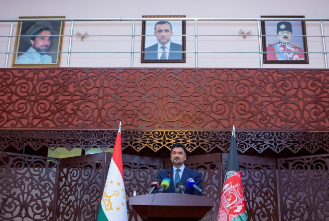 Đại sứ Afghanistan tại thủ đô Dushanbe-Tajikistan phát biểu hôm 8-9. Ảnh: Reuters