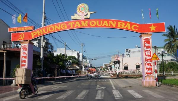 Phường Tam Quan Bắc, nơi vừa xuất hiện 24 ca Covid-19 lây nhiễm cộng đồng