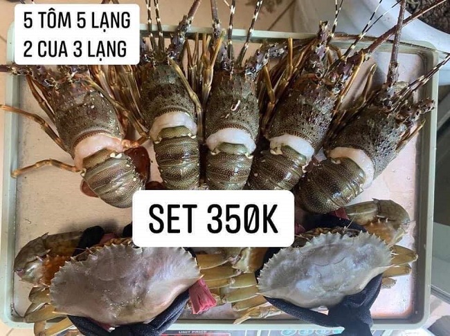 Thay vì mua theo cân, nhiều người lựa chọn mua hải sản theo set với giá hợp lý.