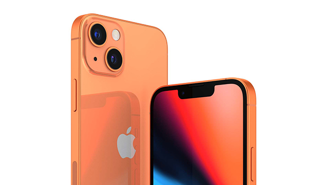 Ảnh concept iPhone 13 với camera sau chéo.