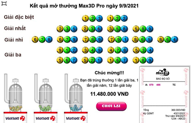 Người viết chơi thử Max 3D Pro và trúng tượng trưng 11,48 triệu đồng.