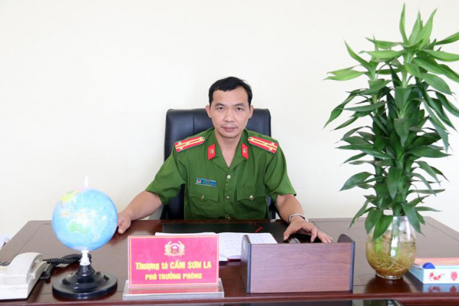Thượng tá Cầm Sơn La - Phó trưởng Phòng CSĐT tội phạm về ma túy Công an tỉnh Sơn La.