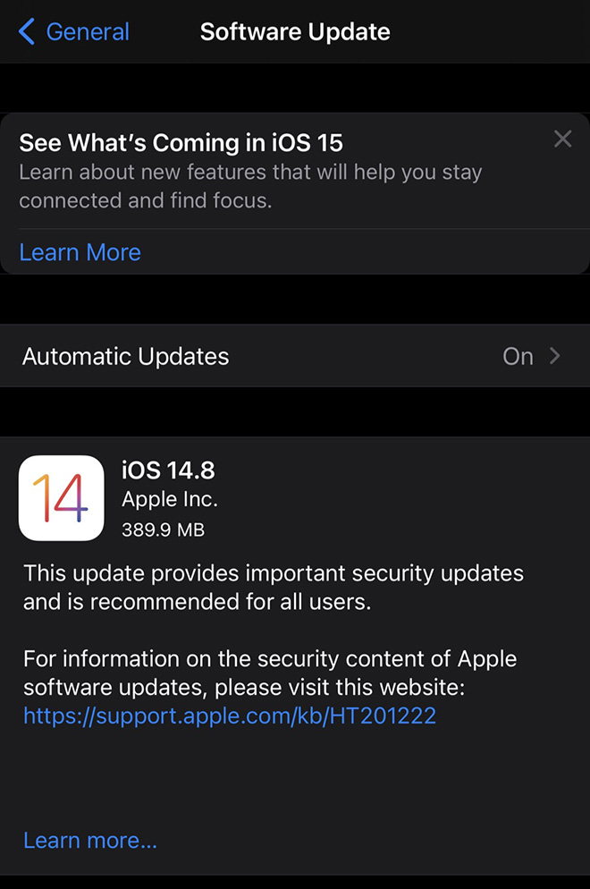 Apple khẩn cấp tung iOS 14.8, người dùng iPhone cần cập nhật càng sớm càng tốt - 3