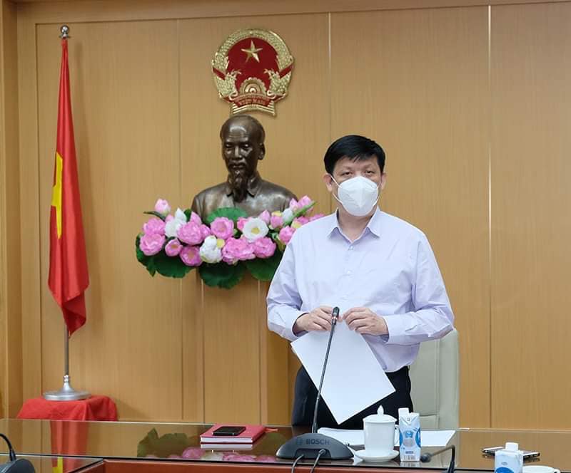 Bộ trưởng Bộ Y tế Nguyễn Thanh Long tại cuộc họp.&nbsp;