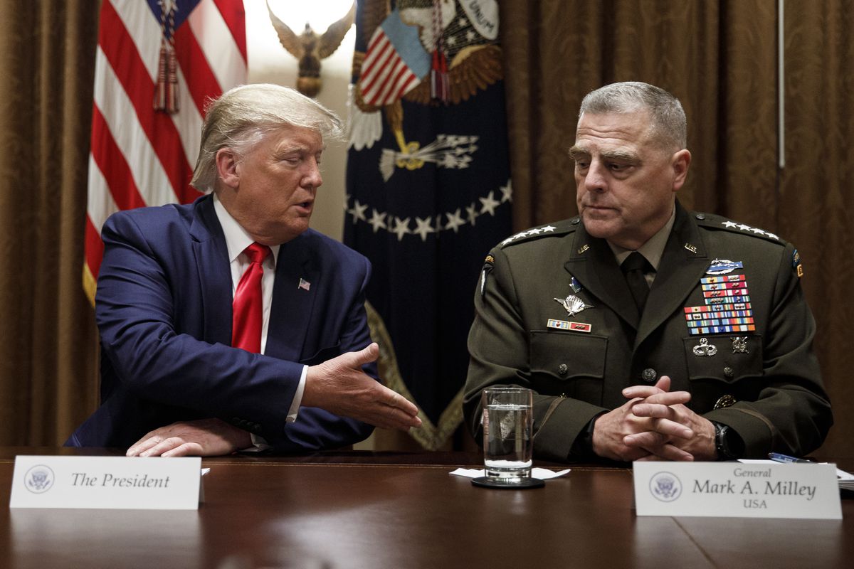 Ông Trump bổ nhiệm tướng Milley làm Chủ tịch Hội đồng Tham mưu trưởng Liên quân Mỹ vào năm 2018.