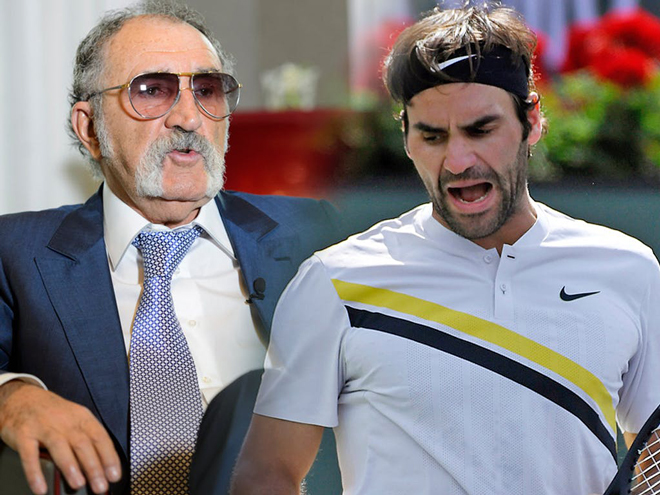 Federer (phải) đã gia nhập CLB tỉ phú thể thao