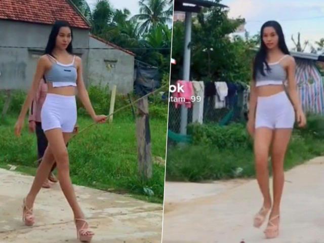Thời trang - Catwalk ngoài ruộng, người mẫu Khánh Hoà khiến dân làng “tròn mắt”