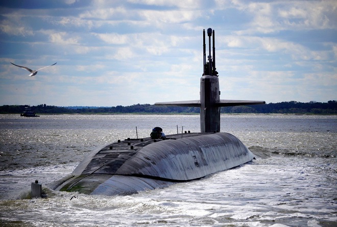 Tàu ngầm hạt nhân chiến lược lớp Ohio của Mỹ.