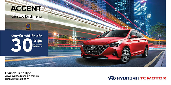 Hyundai Bình Định tung ưu đãi cho mẫu xe Hyundai Accent trong tháng 9 - 1