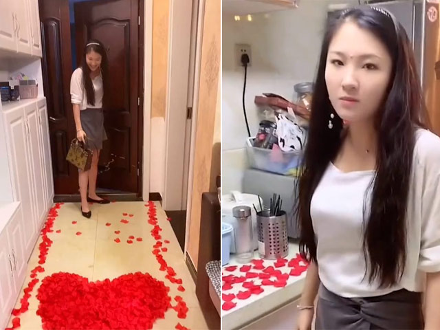 Bạn trẻ - Cuộc sống - Clip: “Âm mưu” sau hành động lãng mạn của chồng khiến dân mạng “cười ngất”