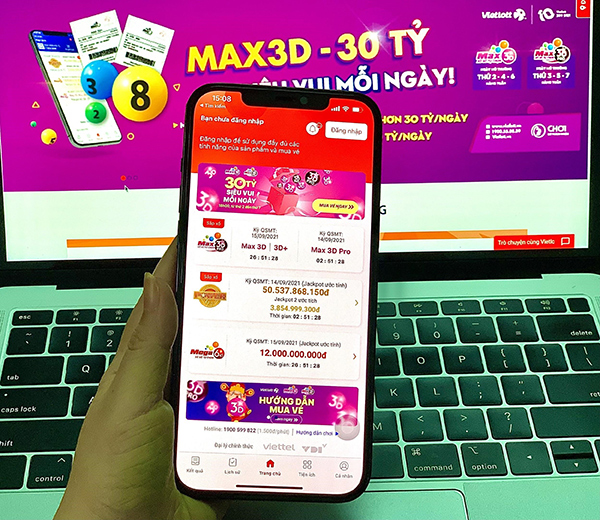 Người chơi có thể mua Max 3D Pro trên Vietlott SMS