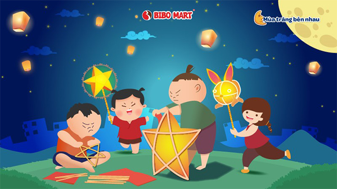 Trung thu năm xưa, trẻ em rước đèn, trông trăng