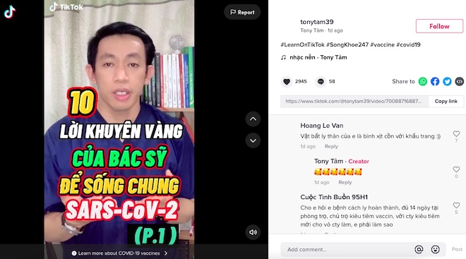 Một clip&nbsp;#SongKhoe247 thu hút nhiều sự chú ý&nbsp;trên TikTok.