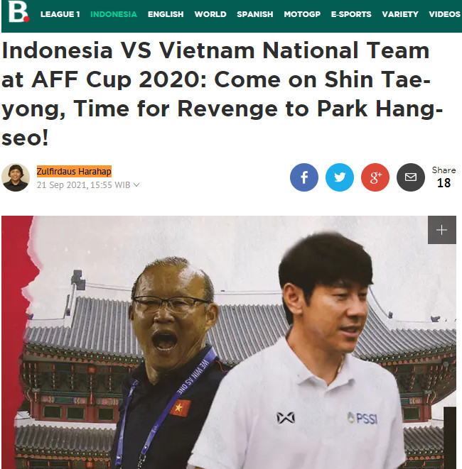 Tờ Bola nhấn vào cuộc cạnh tranh giữa 2 HLV người Hàn Quốc