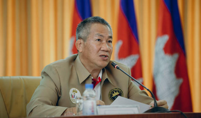 Tổng thư ký Ủy ban Olympic Campuchia, ông Vath Chamroeun cũng nhận định không loại trừ SEA Games 31 bị hủy. Ảnh: K.T