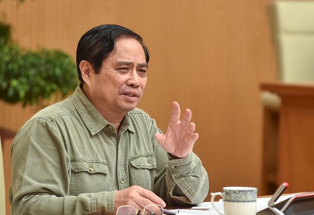 Thủ tướng Phạm Minh Chính phát biểu tại cuộc họp (Ảnh: Nhật Minh)
