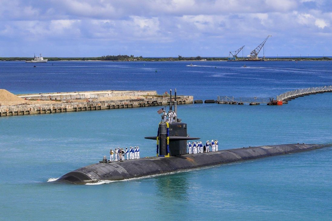 Tàu ngầm hạt nhân USS Oklahoma của hải quân Mỹ hiện diện ở đảo Guam.