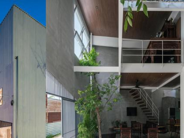 Kinh doanh - Ấn tượng với không gian sống của gia đình nhiều thế hệ trong ngôi nhà 2 tầng bọc tôn