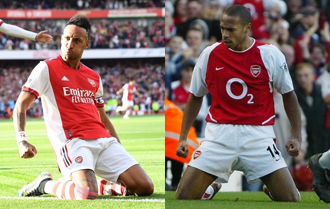 Aubameyang tái hiện màn ăn mừng của Henry