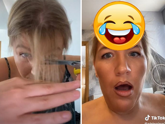 Bạn trẻ - Cuộc sống - Clip: Tự cắt tóc tại nhà, người phụ nữ nhận cái kết hết hồn