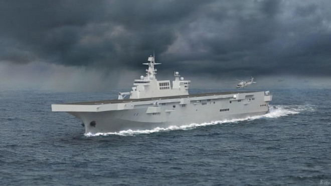 Tàu đổ bộ trực thăng Type 075 của Trung Quốc. Ảnh: Wikipedia