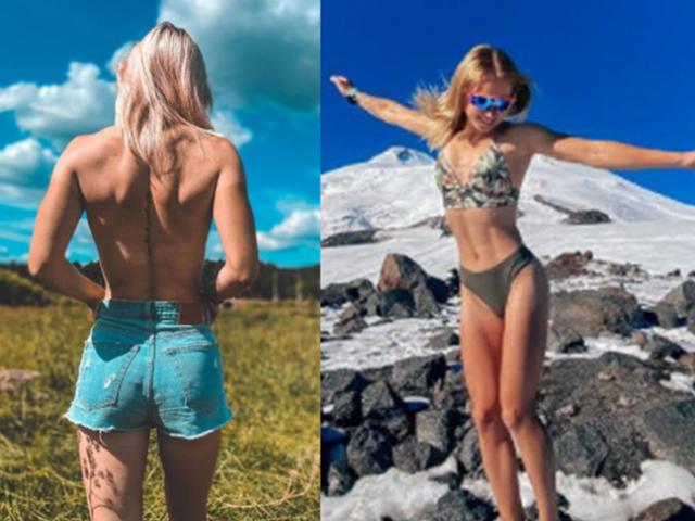 Thể thao - Đỏ mặt thể thao: Thiên thần tóc vàng cởi áo khoe dáng đẹp giữa ban ngày