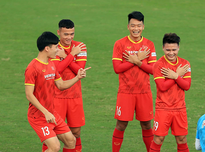 Quang Hải lập công trong trận đấu tập giữa ĐT Việt Nam và U22 Việt Nam.