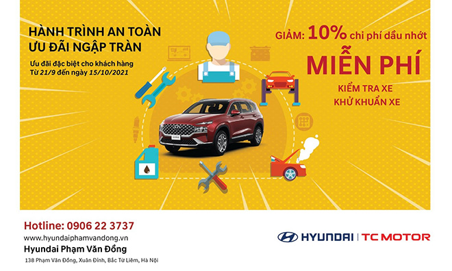 Hyundai Phạm Văn Đồng: Hành trình an toàn – Ưu đãi ngập tràn cùng chương trình khuyến mại dịch vụ - 1