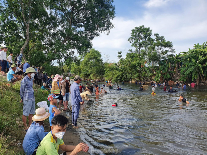 Sáng 3/7, giáo họ Kẻ Sừa, Giáo xứ Làng Nam (xã Nghi Trung, huyện Nghi Lộc, Nghệ An) tổ chức “ngày hội nơm cá” thu hút nhiều người dân trong vùng tham gia.