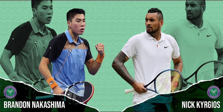 Kyrgios sẽ đối đầu với Nakashima ở vòng đấu này