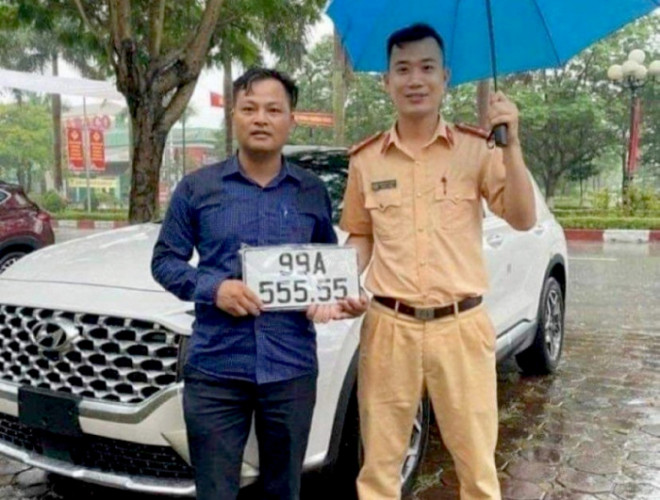 Một chủ xe may mắn bấm được biển số ngũ quý ở Bắc Ninh