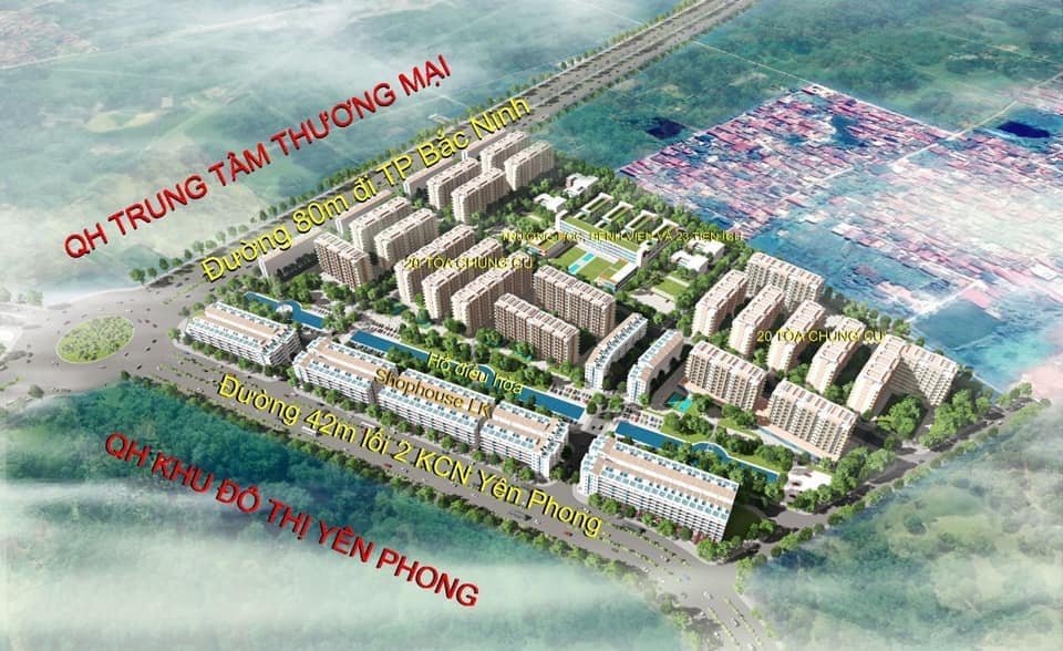 Vị trí dự án nhà phố thương mại Cát Tường SmartCity Yên Phong