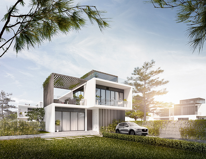 Phong cách Bali tạo nên nét độc đáo của những căn biệt thự nơi đây