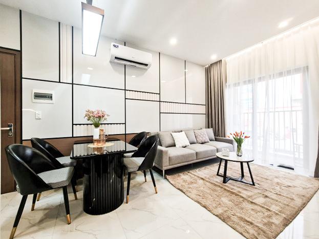 Phòng khách căn hộ 2 PN phong cách hiện đại