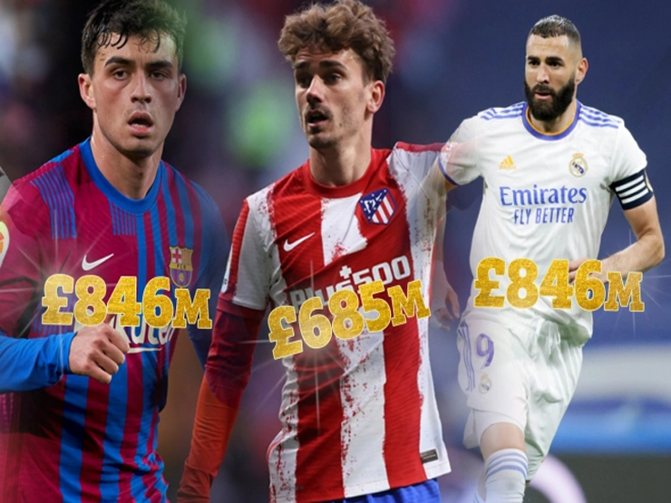 Bóng đá - Barca - Real bị "ám ảnh" phí phá vỡ hợp đồng: Điên rồ 10 cầu thủ giá 7,3 tỷ bảng