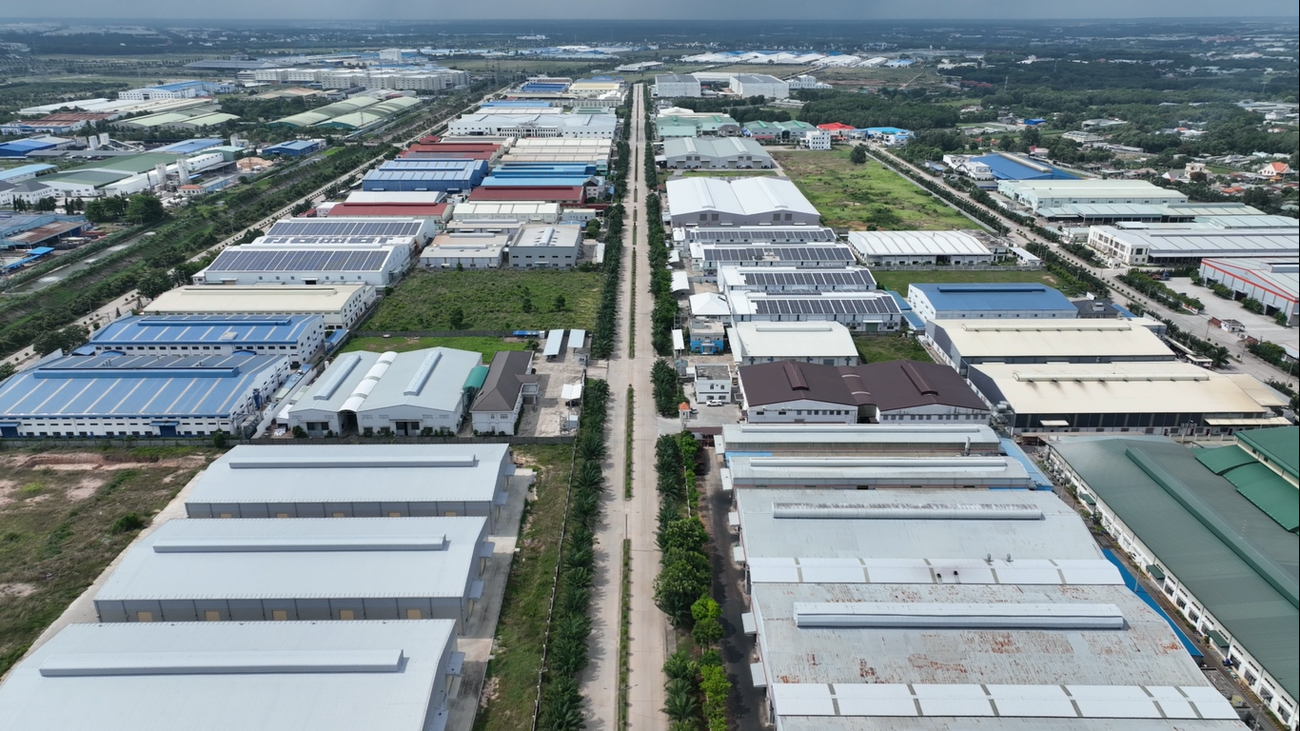Khu công nghiệp Sóng Thần 3 (Tân Uyên) nhìn từ trên cao
