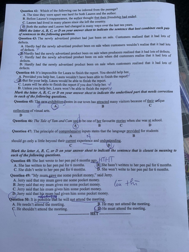 Cập nhật đề thi môn Ngoại ngữ, môn thi cuối cùng kỳ thi tốt nghiệp THPT 2022 - 4