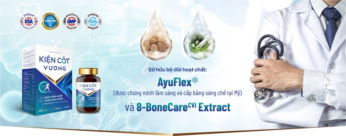 Kiện Cốt Vương sở hữu bộ đôi Chiết xuất Quả Chiêu Liêu AyuFlexⓇ và 8-BoneCareCVI Extract
