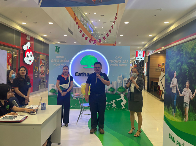 Mô hình gian hàng Bảo hiểm Nhân thọ Cathay tại Củ Chi - 1