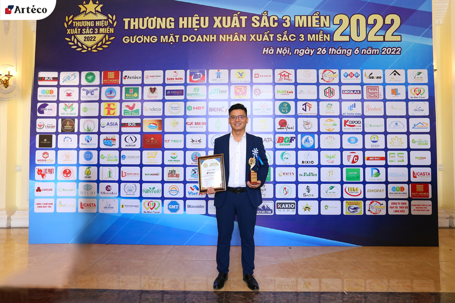 Arteco nhận giải thưởng "Sản phẩm chất lượng, Dịch vụ hoàn hảo 2022" và là một trong những thương hiệu xuất sắc 3 miền - 5