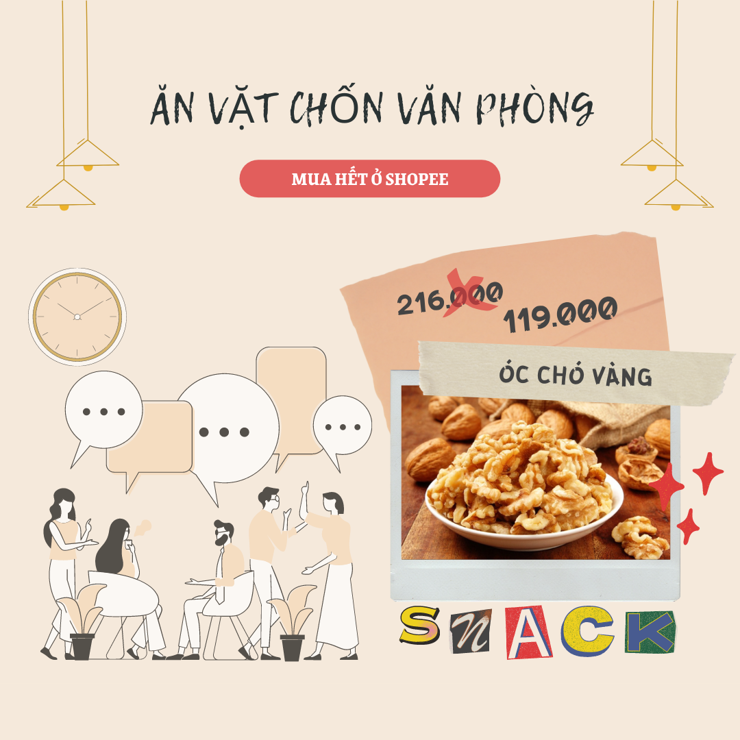 Tham khảo sản phẩm nhân óc chó vàng giảm sâu 45% chỉ còn 119.000 đồng trên Shopee.