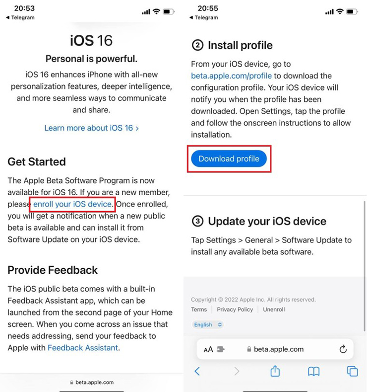 Các bước cài đặt iOS 16 và iPadOS 16 beta công khai - 4