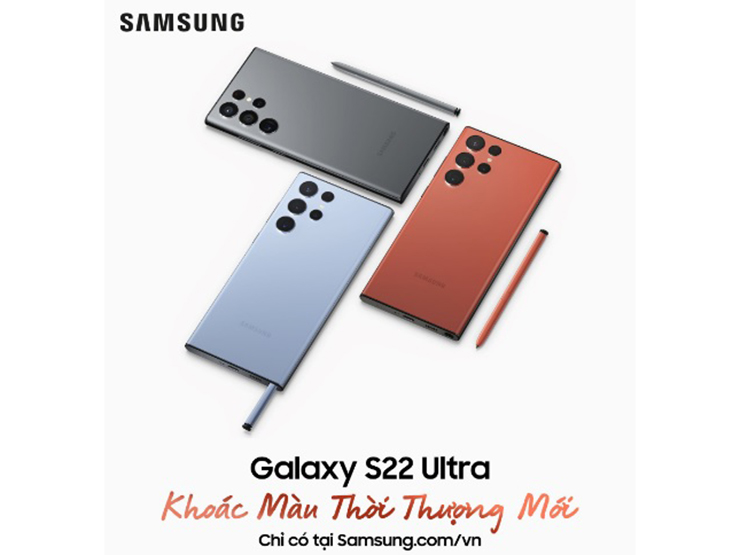 3 phiên bản màu mới của&nbsp;Galaxy S22 Ultra.