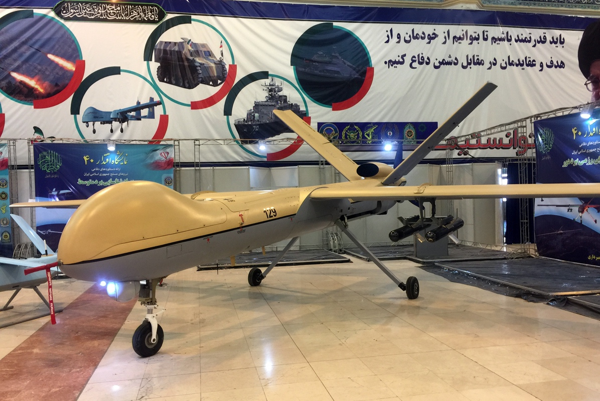 Máy bay không người lái Shahed-129 do Iran sản xuất với vẻ ngoài tương tự phiên bản MQ-1 Predator của Mỹ.